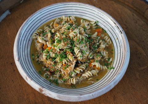 Slow-Braised Chicken & Pancetta Fusilli