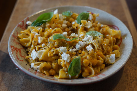 Pumpkin, Chickpea and Feta Pasta