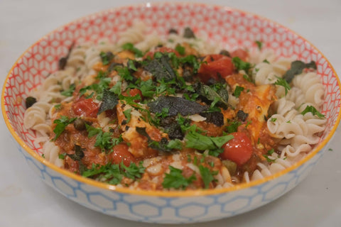 Mums Snapper, Anchovy & Caper Fusilli