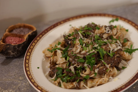 Beef Cheeks in Red Wine Sauce with Trumpets