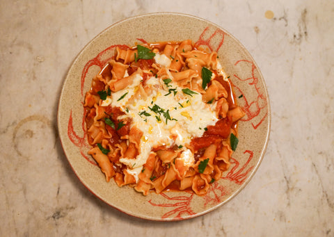 Quick and Forking Good Tomato and Burrata Pasta